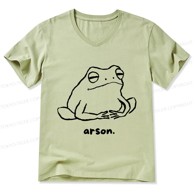 Tokyo-Tiger Japan Arsonist Frog V-Neck Classic T-Shirt