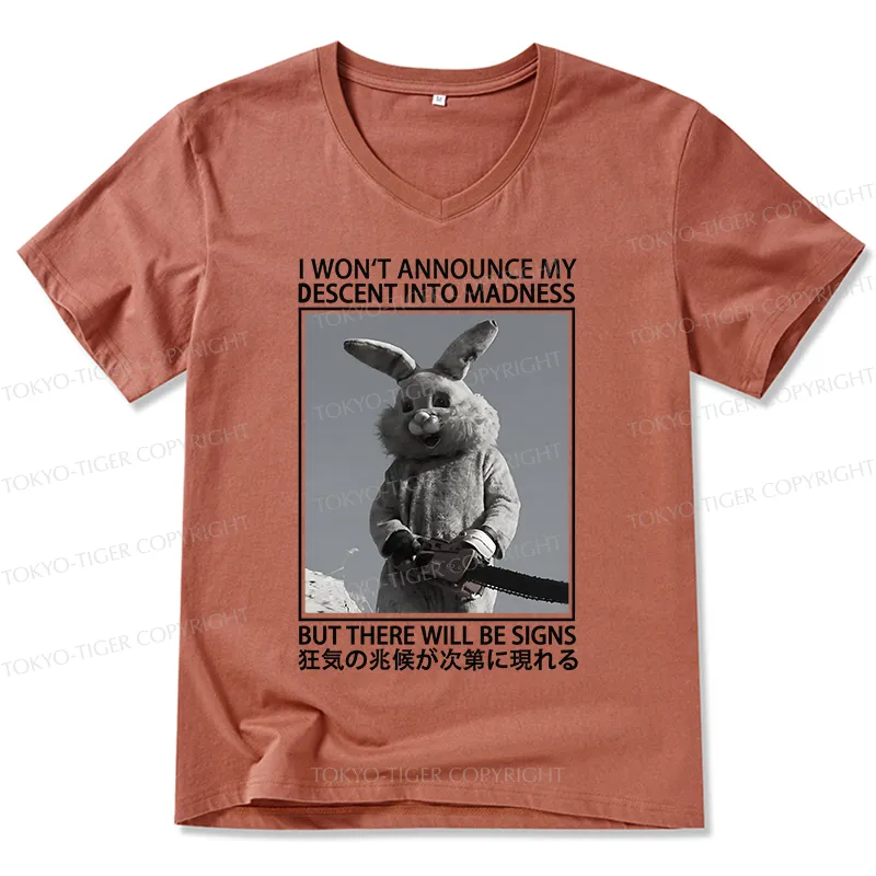 Tokyo-Tiger Rabbit Goes Into Madness V-Neck Classic T-Shirt