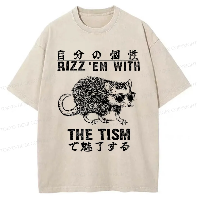 Tokyo-Tiger Handsome Mouse Washed T-Shirt