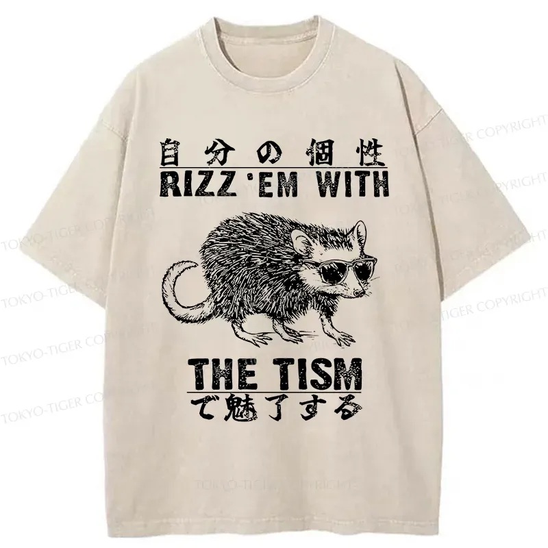 Tokyo-Tiger Handsome Mouse Washed T-Shirt