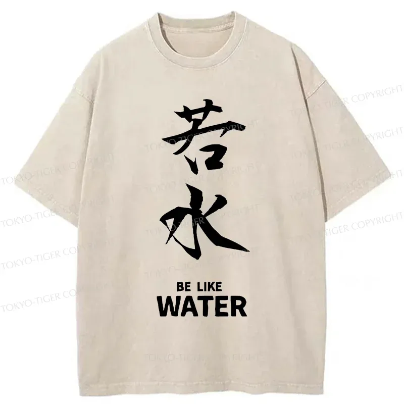 Tokyo-Tiger Feeling As Calm As Water Washed T-Shirt