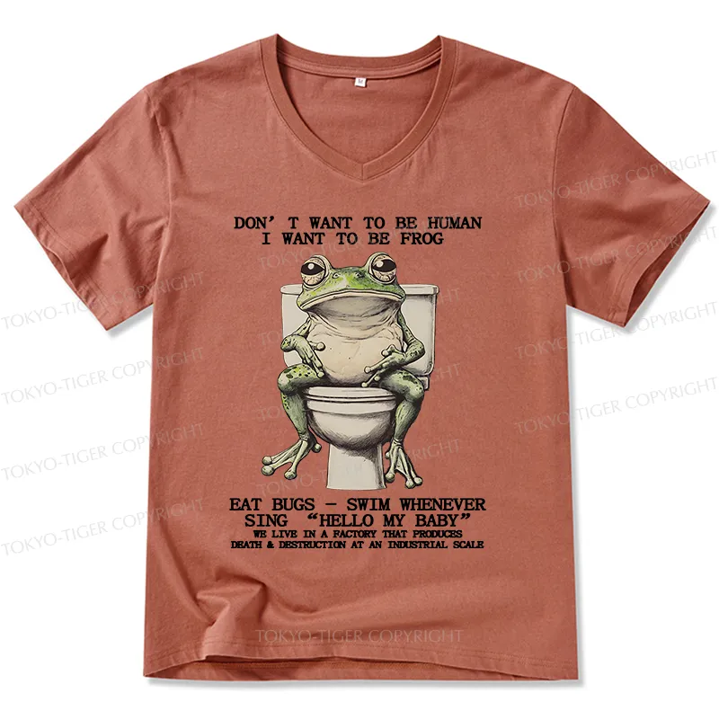 Tokyo-Tiger I Just Want To Be A Frog V-Neck Classic T-Shirt