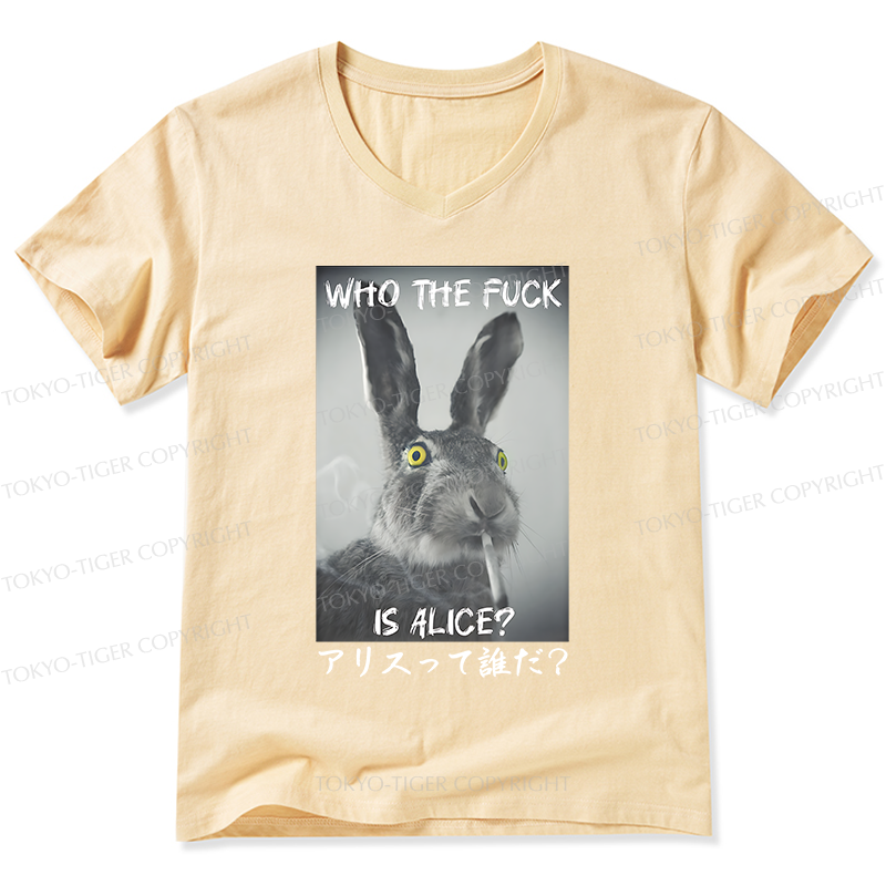 Tokyo-Tiger Who Is Alice? V-Neck Classic T-Shirt