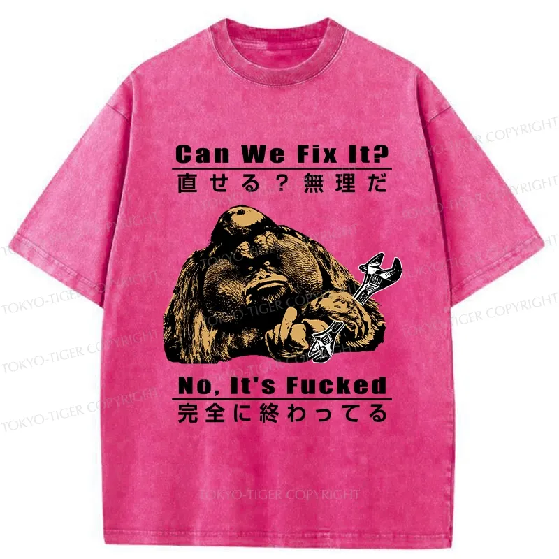Tokyo-Tiger Can The Orangutans Fix It Washed T-Shirt