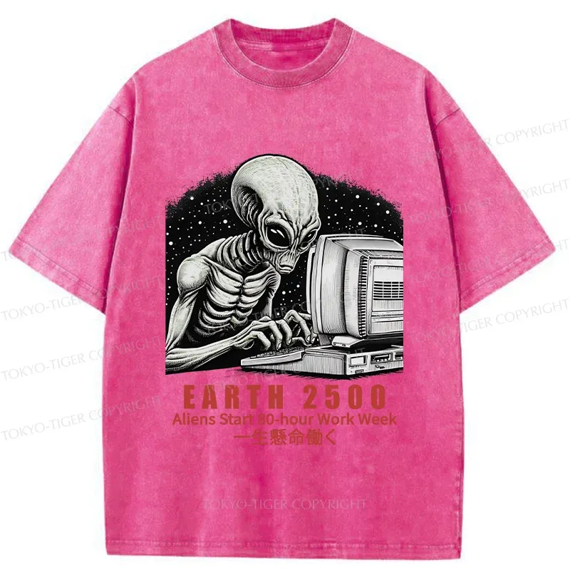 Tokyo-Tiger Alien Work Washed T-Shirt