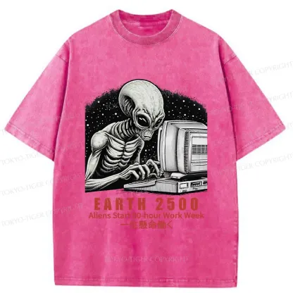 Tokyo-Tiger Alien Work Washed T-Shirt