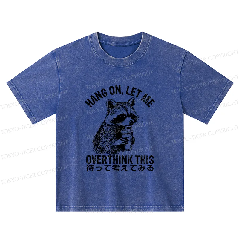 Tokyo-Tiger Overthink Raccoon Kids Washed T-Shirt