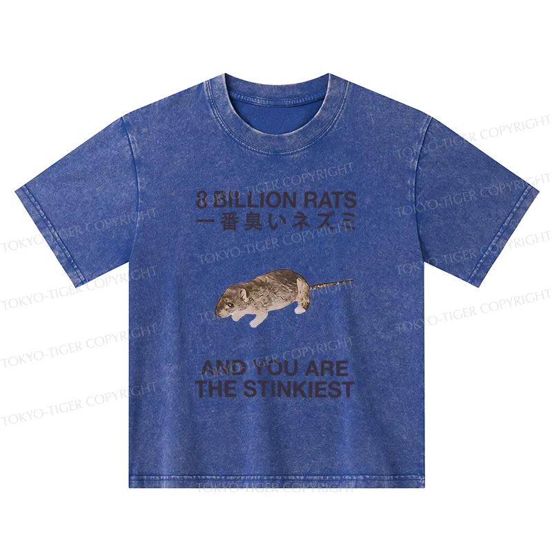 Tokyo-Tiger World's Stinkiest Rat Kids Washed T-Shirt