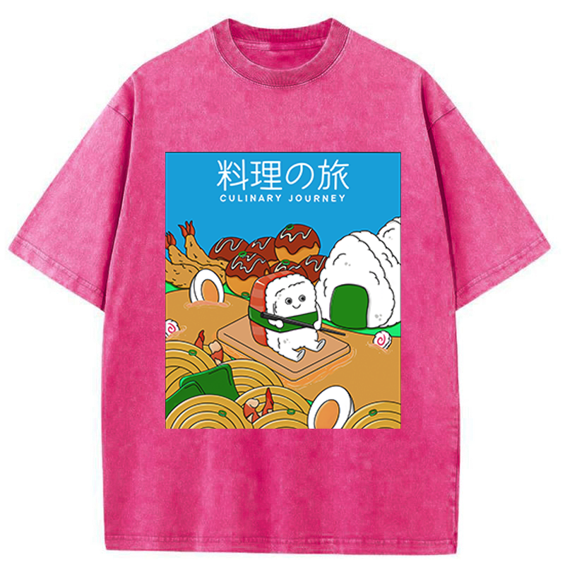 Tokyo-Tiger A Culinary Journey Of Sushi Washed T-Shirt