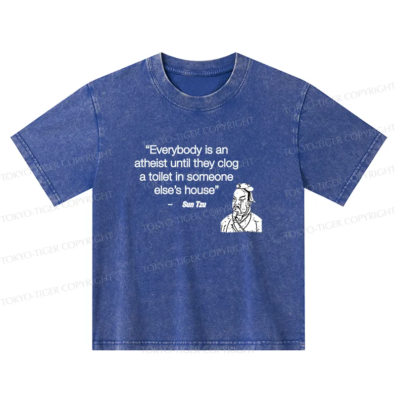 Tokyo-Tiger Funny Sun Tzu Saying Kids Washed T-Shirt