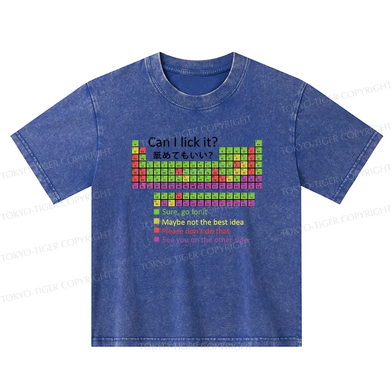 Tokyo-Tiger I Can I Lick It Kids Washed T-Shirt