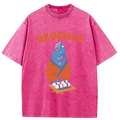 Tokyo-Tiger Retro Revenge Fish Washed T-Shirt