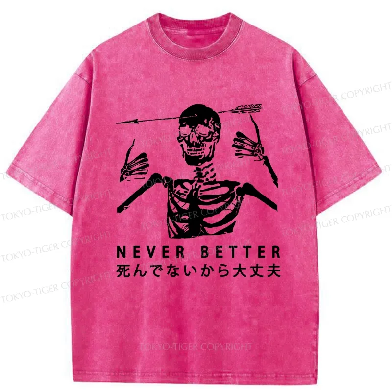 Tokyo-Tiger It's Okay Because I'm Not Dead Washed T-Shirt