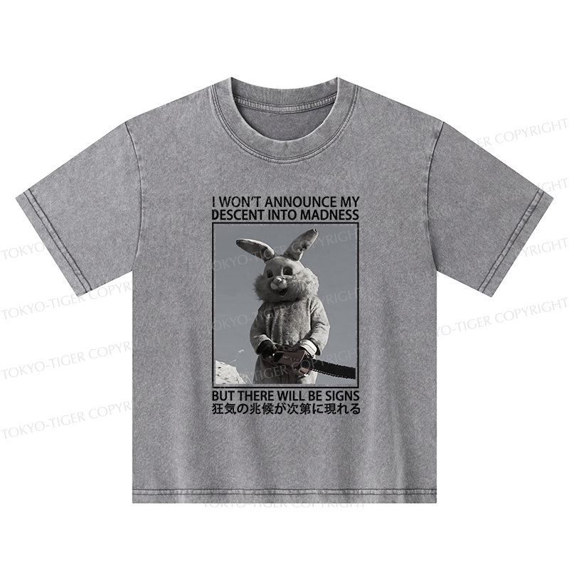 Tokyo-Tiger Rabbit Goes Into Madness Kids Washed T-Shirt