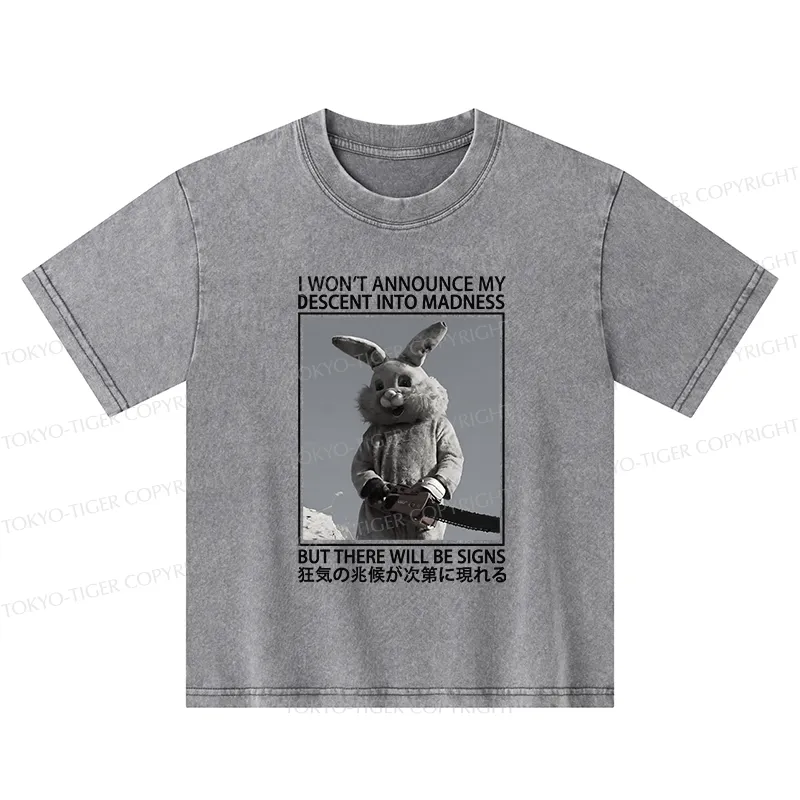 Tokyo-Tiger Rabbit Goes Into Madness Kids Washed T-Shirt