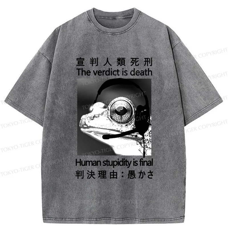Tokyo-Tiger Frog Judge Washed T-Shirt