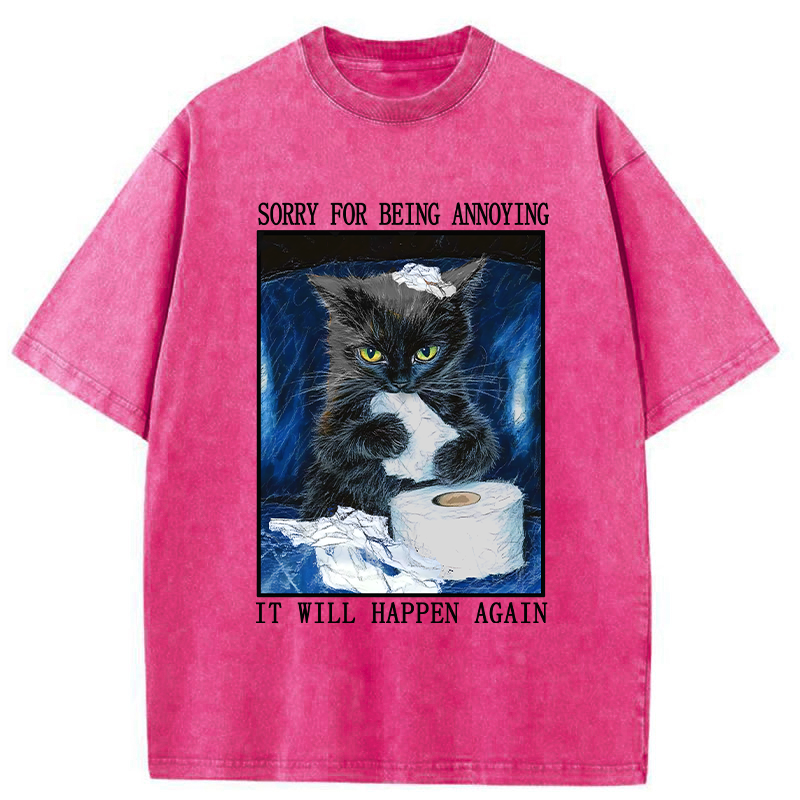 Tokyo-Tiger Naughty Cat Destroys Toilet Paper Washed T-Shirt