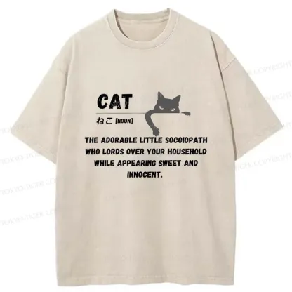 Tokyo-Tiger Definition Of Cat Washed T-Shirt