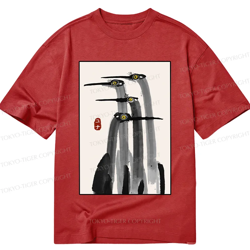 Tokyo-Tiger Japanese Crane Poster Classic T-Shirt