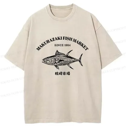 Tokyo-Tiger Makurazaki Market Washed T-Shirt