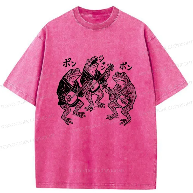 Tokyo-Tiger Frog Concert Washed T-Shirt