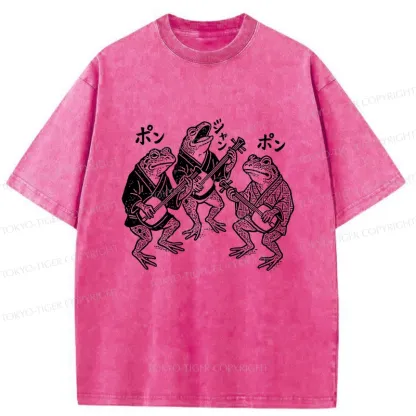 Tokyo-Tiger Frog Concert Washed T-Shirt