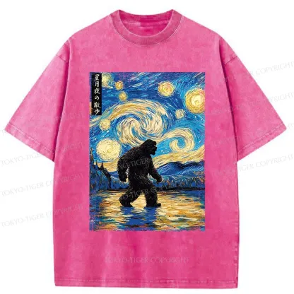 Tokyo-Tiger Bigfoot Under The Stars Washed T-Shirt
