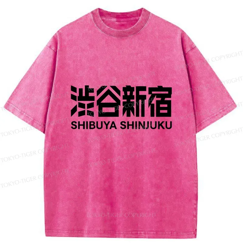 Tokyo-Tiger Shibuya Shinjuku Japan Washed T-Shirt