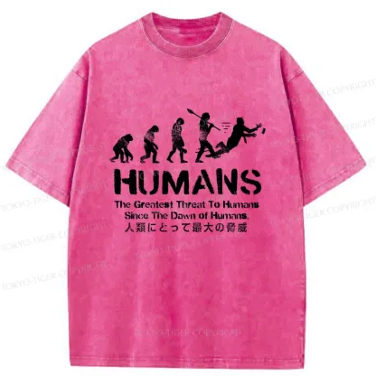 Tokyo-Tiger Greatest Threat To Humanity Washed T-Shirt