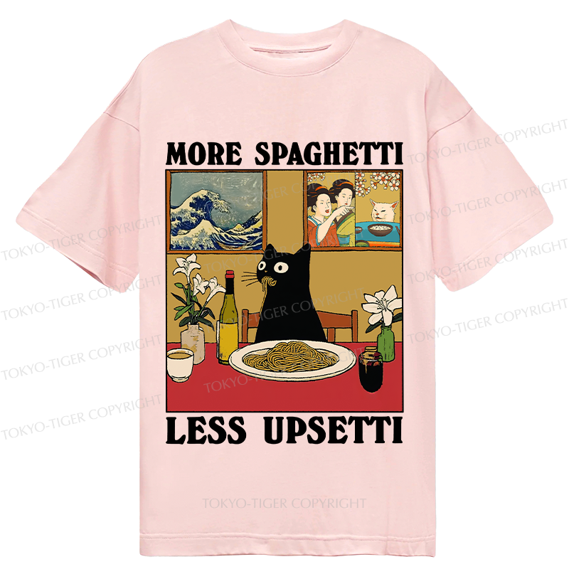 Tokyo-Tiger Cat Eating Pasta Classic T-Shirt