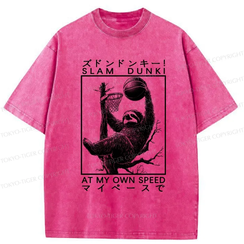Tokyo-Tiger Slam Dunk At My Own Pace Washed T-Shirt