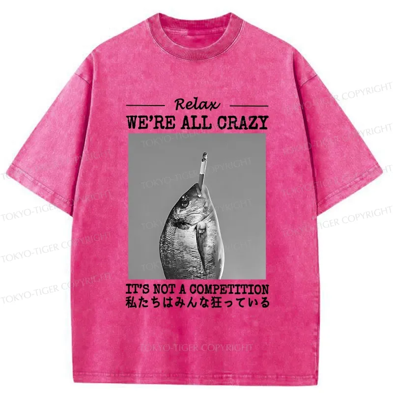 Tokyo-Tiger It's Not A Competition Washed T-Shirt