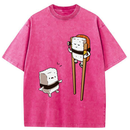Tokyo-Tiger Sushi On Stilts Washed T-Shirt