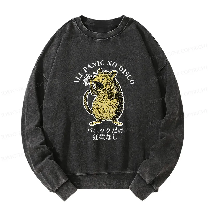 Tokyo-Tiger All Panic No Disco Washed Sweatshirt
