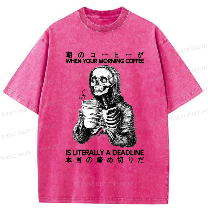 Tokyo-Tiger Workers Rely On Coffee To Survive Washed T-Shirt