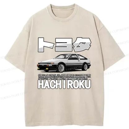 Tokyo-Tiger Japanese Classic Car Washed T-Shirt