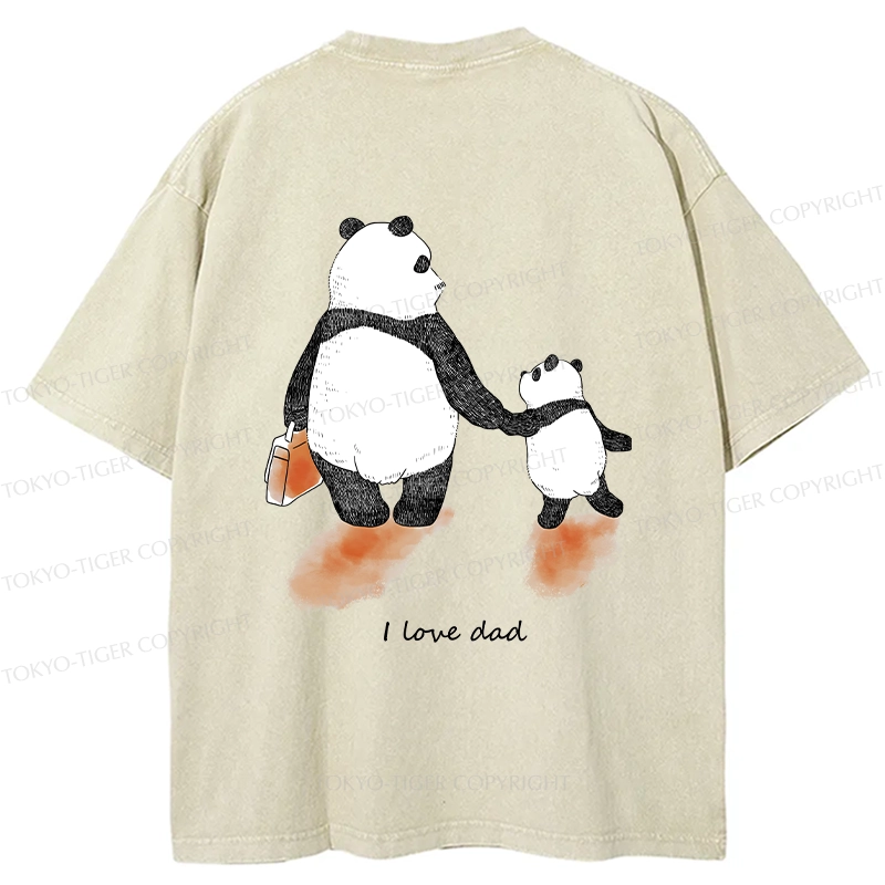 Tokyo-Tiger I Love My Father Back Washed T-Shirt