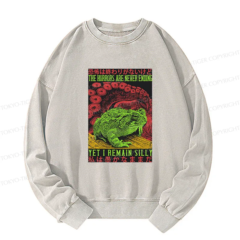 Tokyo-Tiger The Horrors Are Never Ending Japan Washed Sweatshirt