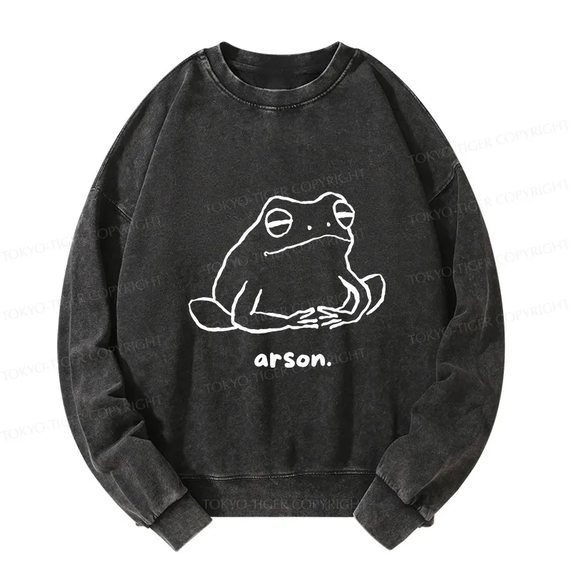 Tokyo-Tiger Japan Arsonist Frog Washed Sweatshirt