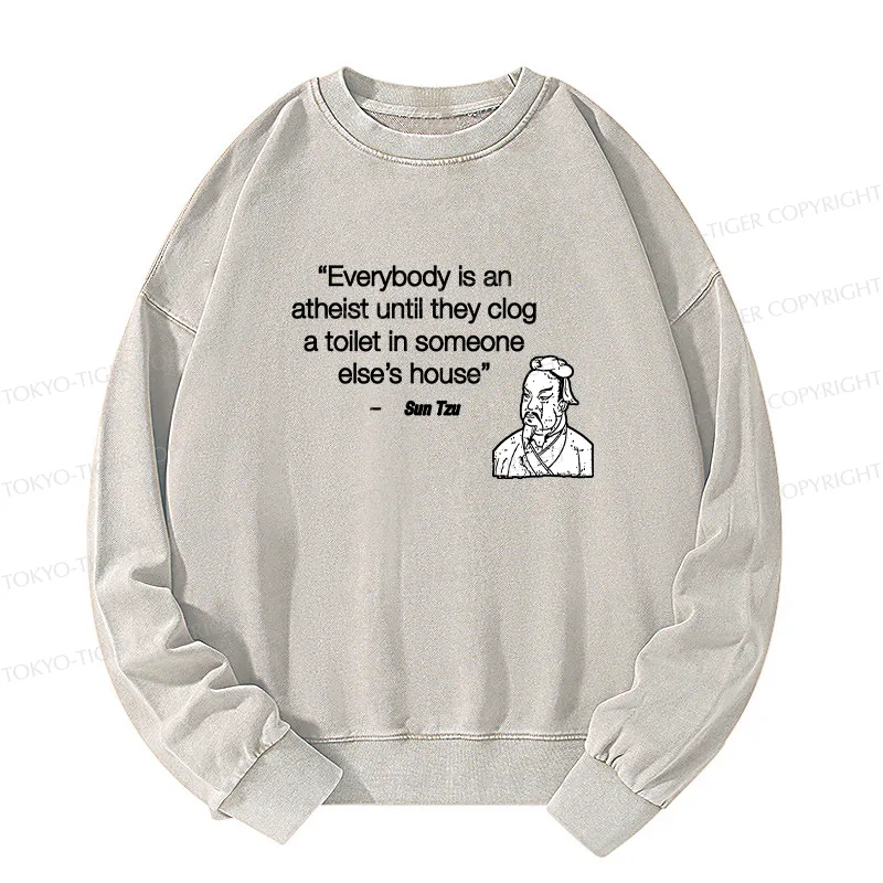 Tokyo-Tiger Funny Sun Tzu Saying Washed Sweatshirt