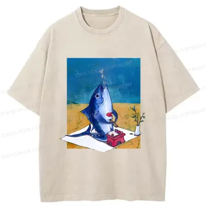 Tokyo-Tiger Tuna Filleting Washed T-Shirt