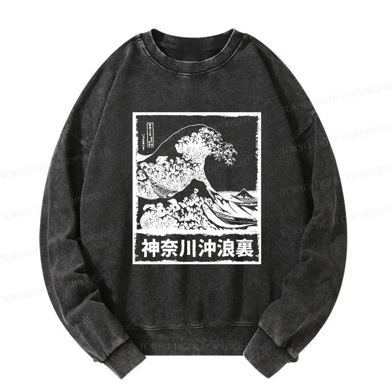 Tokyo-Tiger Legendary Wave Washed Sweatshirt
