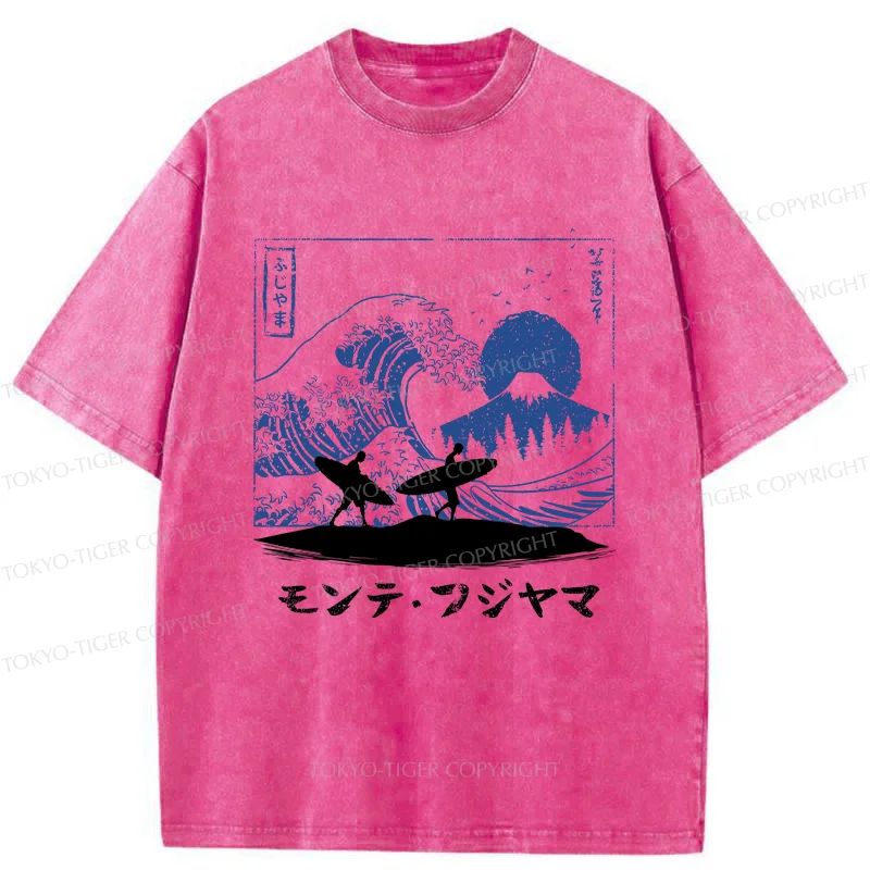 Tokyo-Tiger Japanese Surfing Washed T-Shirt
