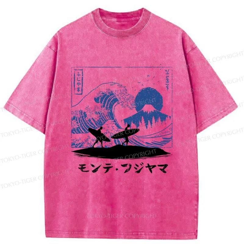Tokyo-Tiger Japanese Surfing Washed T-Shirt