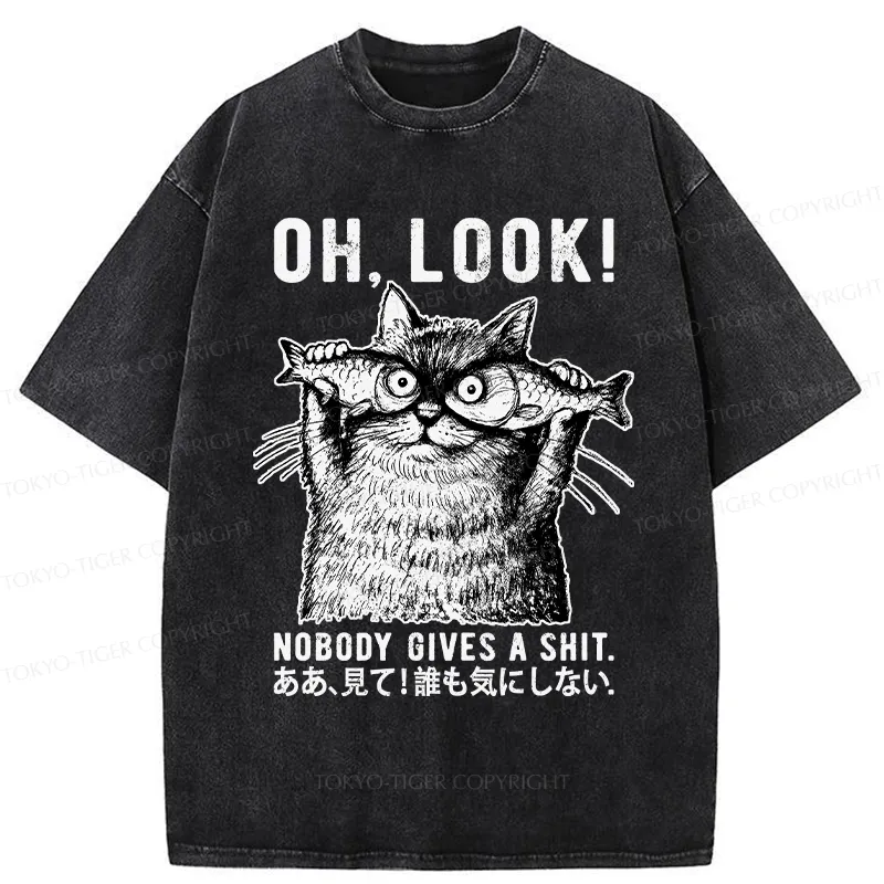 Tokyo-Tiger Oh Look No One Cares Washed T-Shirt