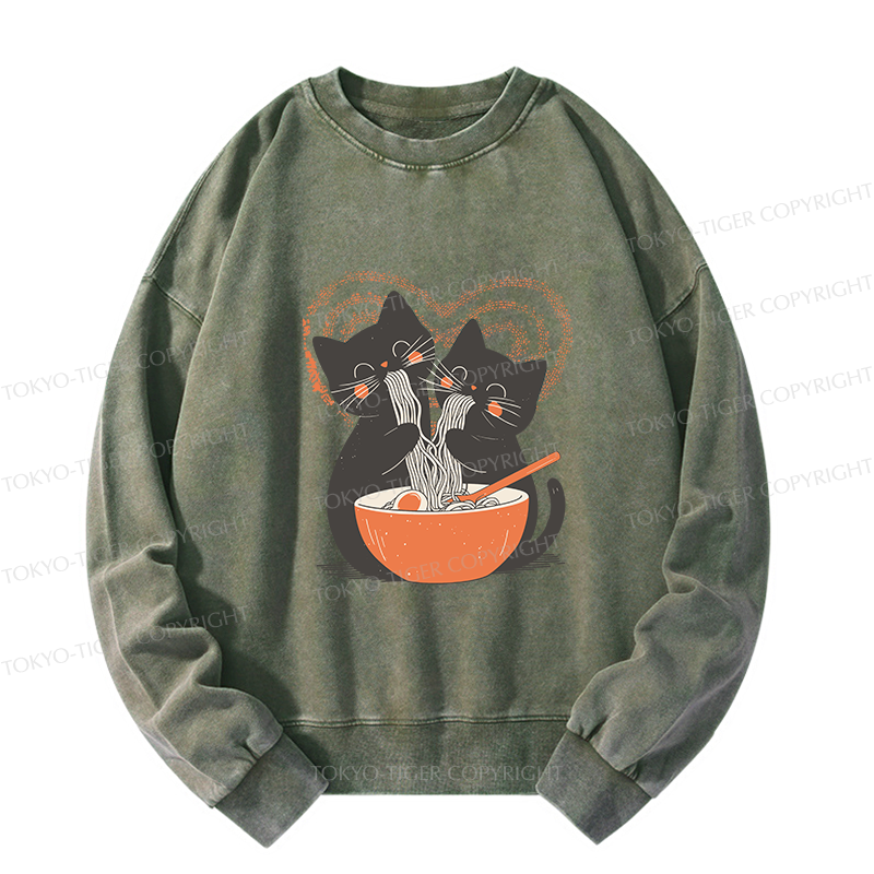 Tokyo-Tiger Let's Eat Ramen Together Washed Sweatshirt
