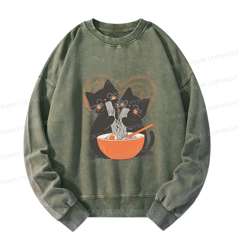 Tokyo-Tiger Let's Eat Ramen Together Washed Sweatshirt