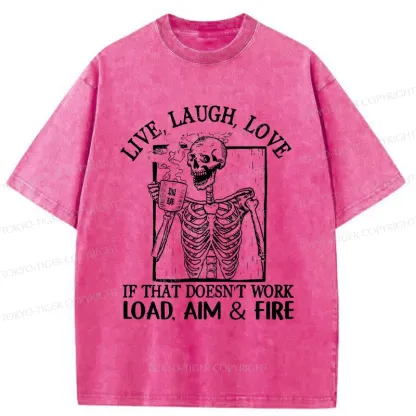 Tokyo-Tiger Grumpy Skeleton Washed T-Shirt