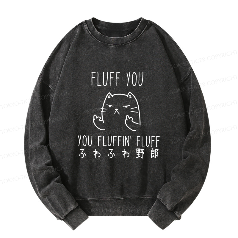 Tokyo-Tiger Fluff You Cat Washed Sweatshirt