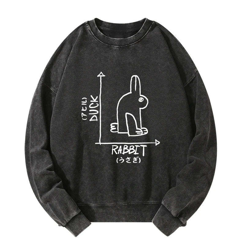 Tokyo-Tiger A Rabbit And A Duck Washed Sweatshirt